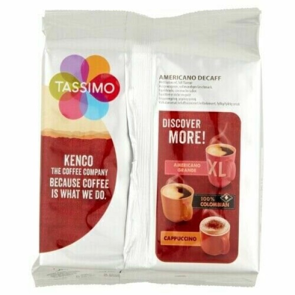 タッシモ ケンコ デカフェ アメリカーノ コーヒーポッド、5パック入り、80杯分